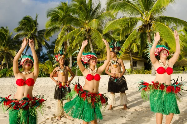 Polynesische Stille Oceaan eiland Tahitiaanse dansgroep — Zdjęcie stockowe