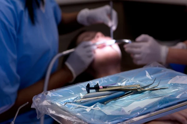 Exame dos dentes — Fotografia de Stock