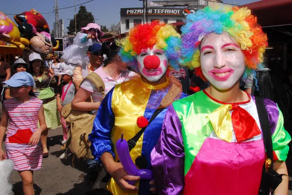 Purim oslava - adloyada průvod v Izraeli — Stock fotografie