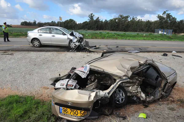 Автомобильные происшествия в Израиле — стоковое фото
