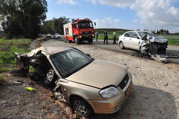 Acidentes de carro em Israel — Fotografia de Stock