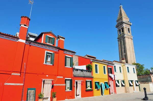 Burano eiland in de Venetiaanse lagune, Italië — Stockfoto