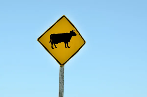 Viehquerung - Verkehrsschild — Stockfoto