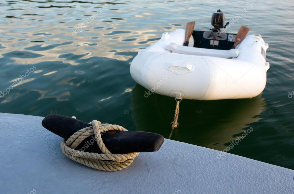 Rubber inflatable dinghy boat Stock Photo by ©lucidwaters 37849689