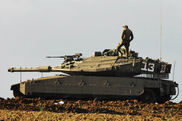 Армия Обороны Израиля готова к наземному вторжению в сектор Газа — стоковое фото