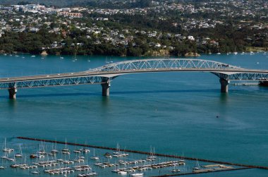 Auckland cityscape - harbour Köprüsü