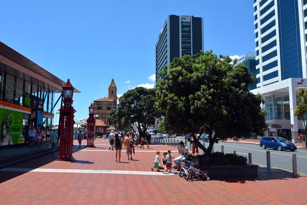 Auckland cityscape - Vapur İskelesi — Stok fotoğraf