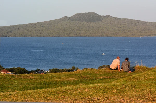 Paisaje urbano de Auckland - Isla de Rangitoto — Foto de Stock