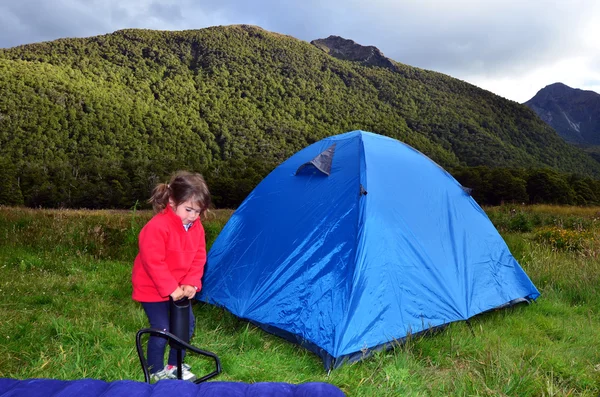 Familj Camping — Stockfoto