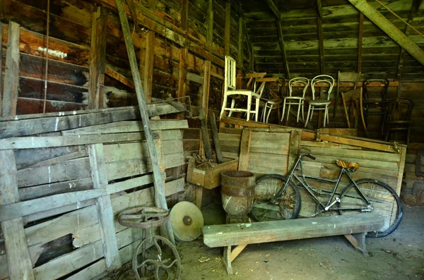 Alte Scheune im Inneren — Stockfoto