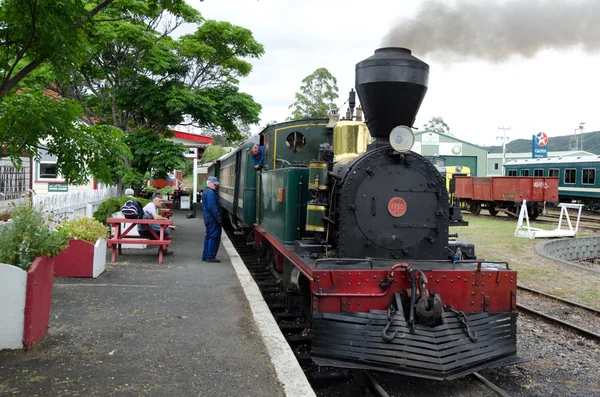 Bahía de islas ferrocarril vintage kawakawa nz — Foto de Stock