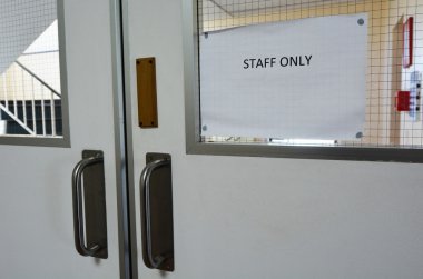 Staff only door sign  clipart