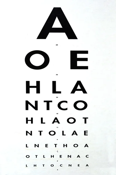 Augenuntersuchung - snellen chart — Stockfoto