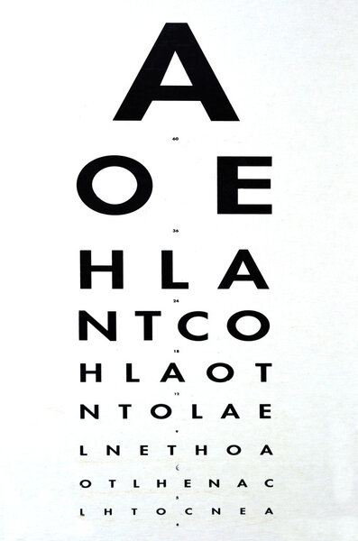 Eye examination - Snellen chart 