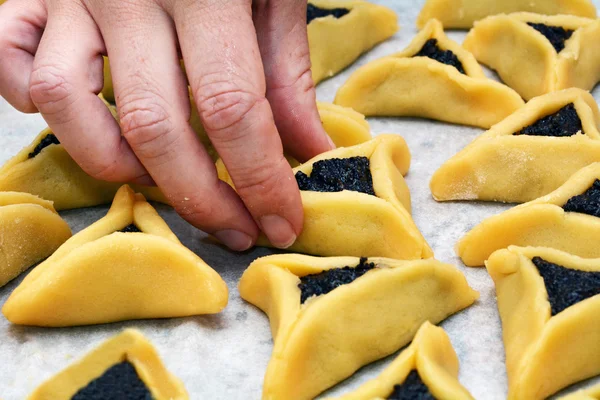 Hamentashen Ozen Haman Purim cookies — Stockfoto