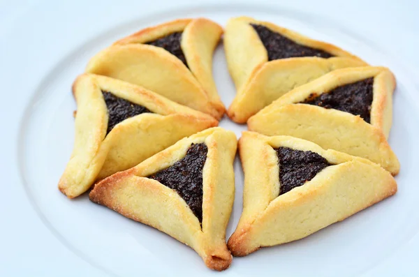 Hamentashen Ozen Haman Purim cookies — Stock Photo, Image