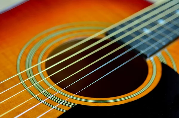 Folk akustisk gitarr — Stockfoto