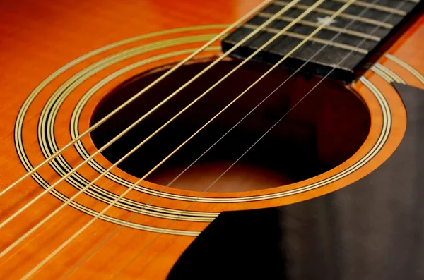 Folk acoustic guitar — Stock Photo, Image