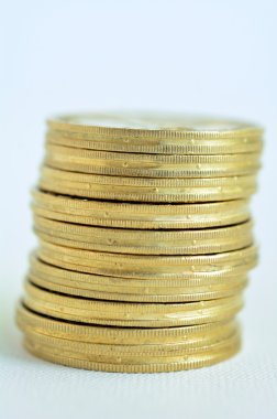 Golden coins stack