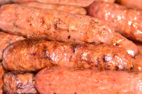Sausages background texture — Stock Photo, Image