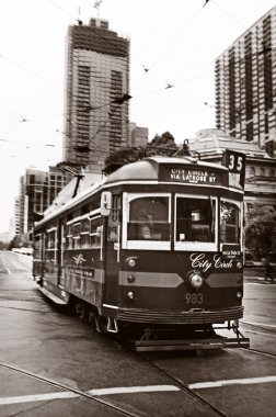 Melbourne şehir daire tramvay