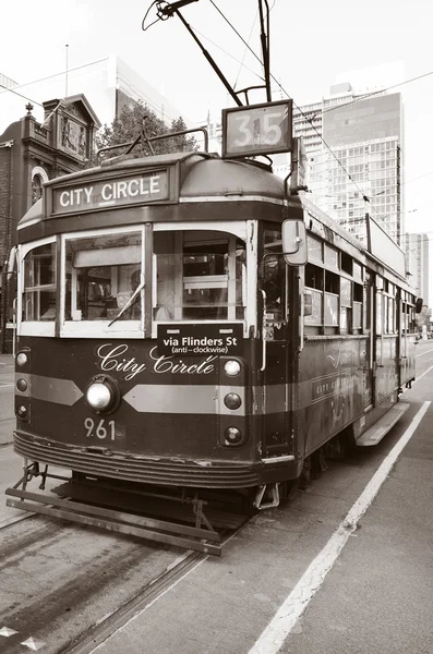 Μελβούρνη πόλης τραμ — Φωτογραφία Αρχείου
