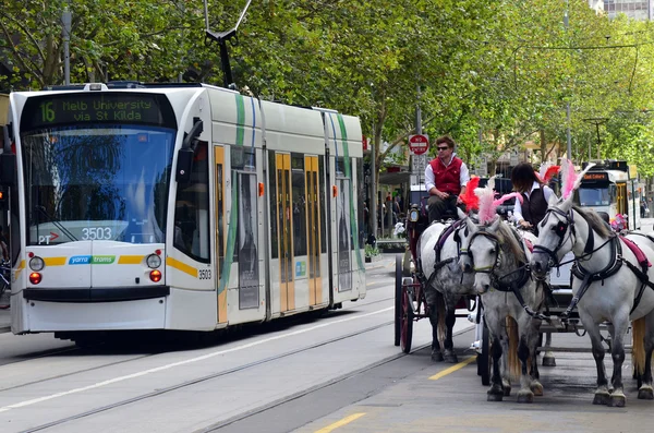 Rete tranviaria Melbourne — Foto Stock