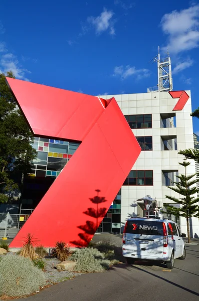 Vysílání tv stanice HSV - centrum melbourne — Stock fotografie