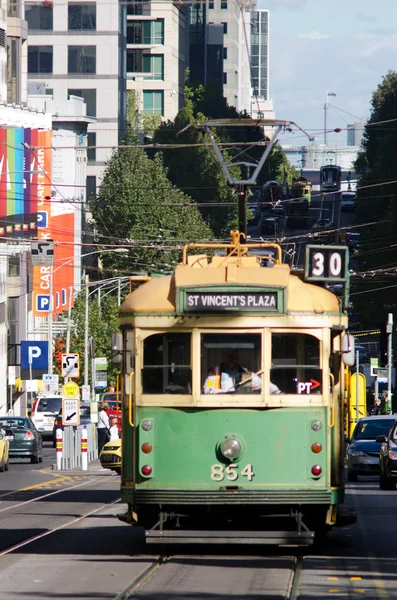 Melbourne spårvagnsnät — Stockfoto