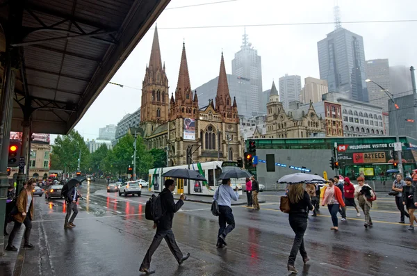 Melbourne - gatubilden — Stockfoto