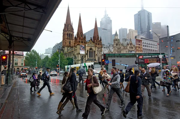 Melbourne - gatubilden — Stockfoto