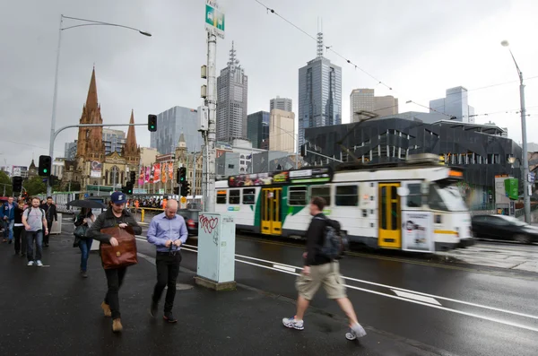 Melbourne - gatubilden — Stockfoto