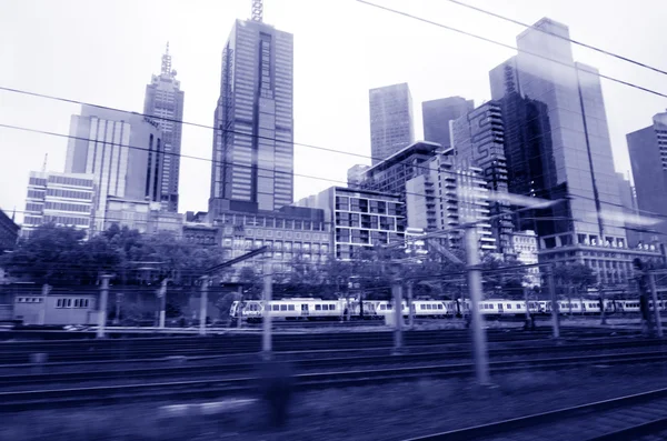 Treni della metropolitana melbourne — Foto Stock