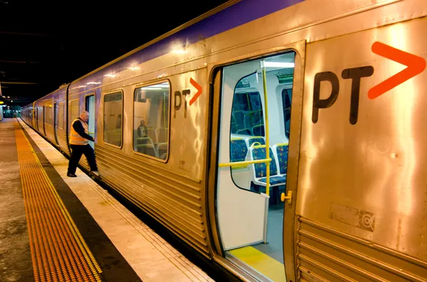 Trenes de metro melbourne — Foto de Stock