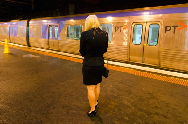 U-Bahn-Züge schmelzen — Stockfoto