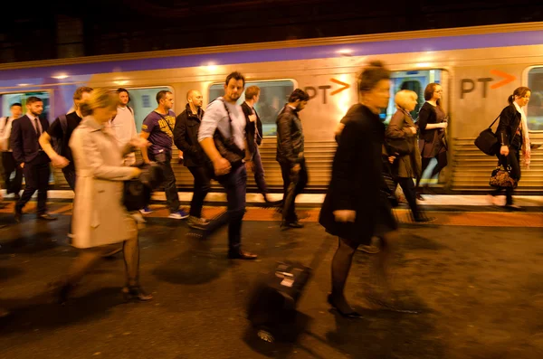 Поезда метро Мельбурн — стоковое фото