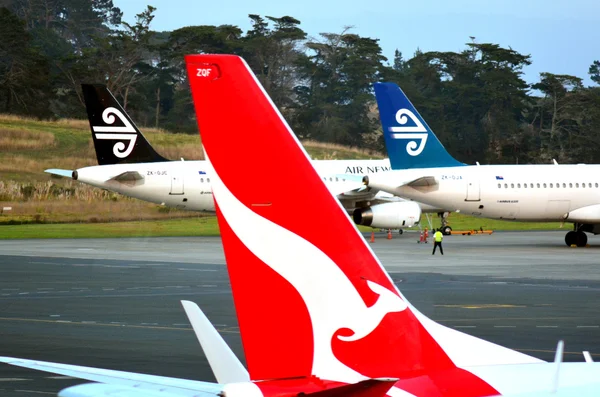 Luft Neuseeland und Qantas — Stockfoto
