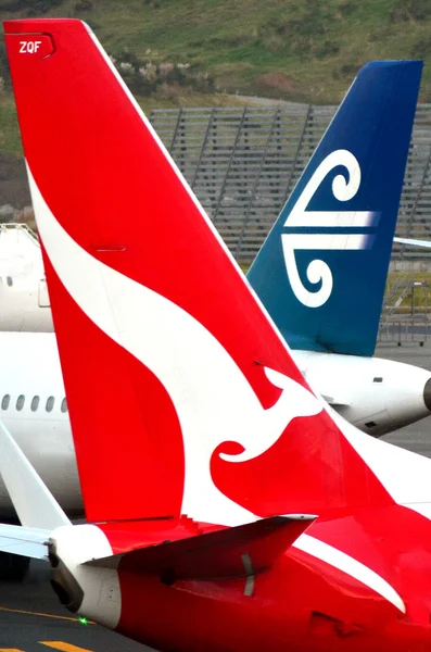 Nieuw-Zeeland en qantas lucht — Stockfoto