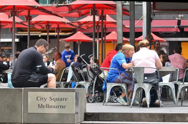 Plaza de la ciudad - melbourne — Foto de Stock