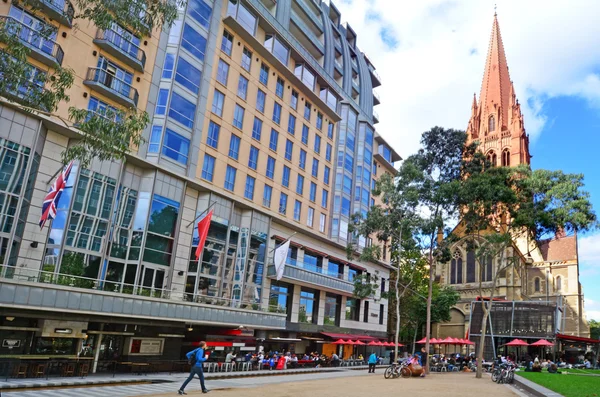 Plaza de la ciudad - melbourne — Foto de Stock