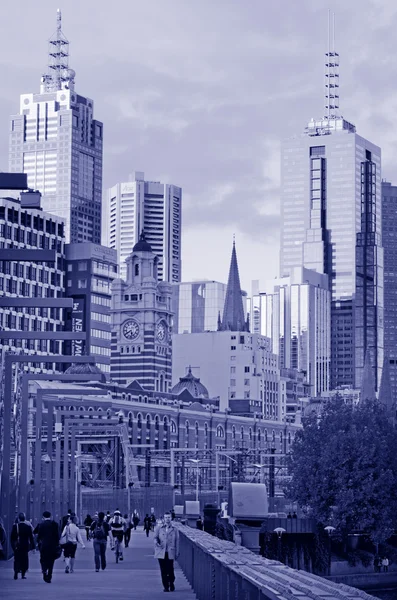 Centrum Panorama Melbourne — Stock fotografie