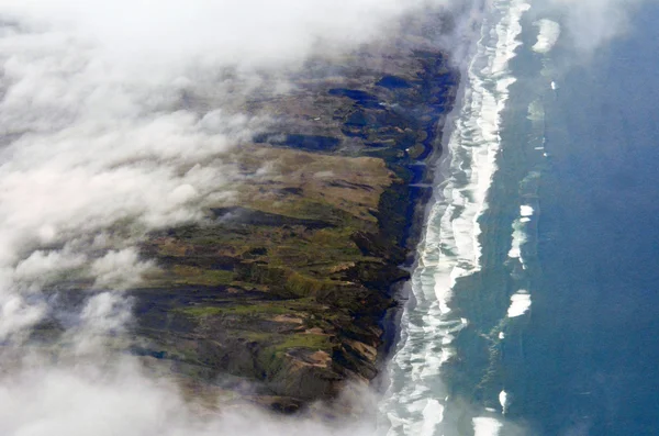 Luchtfoto van west auckland kustlijn — Stok fotoğraf