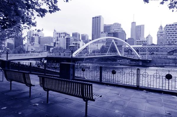 Outhbank Foot Bridge - Melbourne — Stock Photo, Image