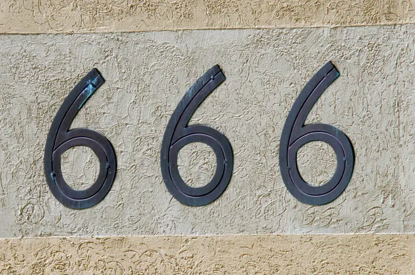 数字 666 的标志和象征 — 图库照片