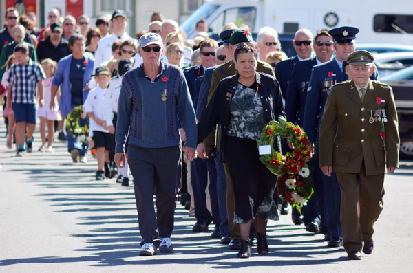 Dia de Anzac - Serviço Memorial de Guerra — Fotografia de Stock