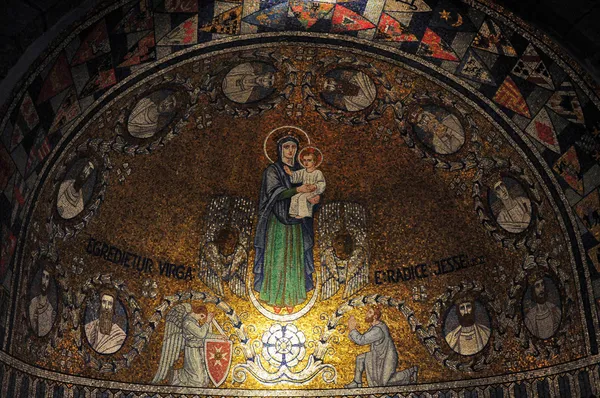 Igreja da Abadia de Hagia Maria Sion, no Monte Sião. Jerusalém — Fotografia de Stock