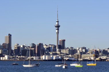 Auckland şehir manzarası. Auckland seyahat İncil Lonely Planet tarafından ziyaret etmek belgili tanımlık dünya en iyi 10 şehirlerinden biri derecelendirilmiş.