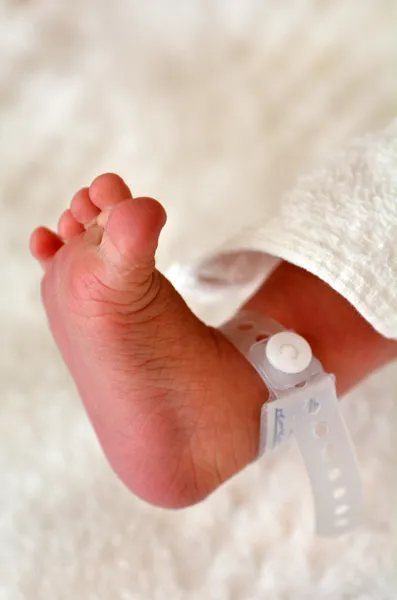 Neugeborener Babyfuß — Stockfoto