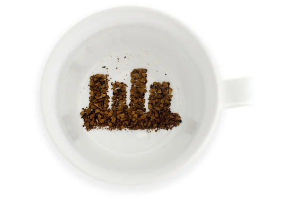 咖啡杯-算命房地产投资 — 图库照片