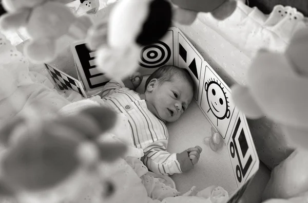 婴儿床里的新生儿 — 图库照片